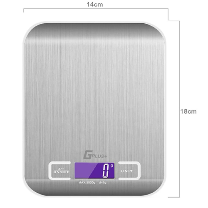 Digital Kitchen Scale, Highly Accurate 5000g/11lb x 0.1oz, Food Scale for Cooking, Baking