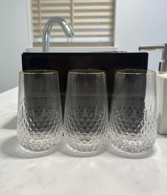 6-Piece Premium Glass Set – Elegant & Durable Drinkware for Water, Juice & Beverages | Stylish Table Glasses | Adornia.pk