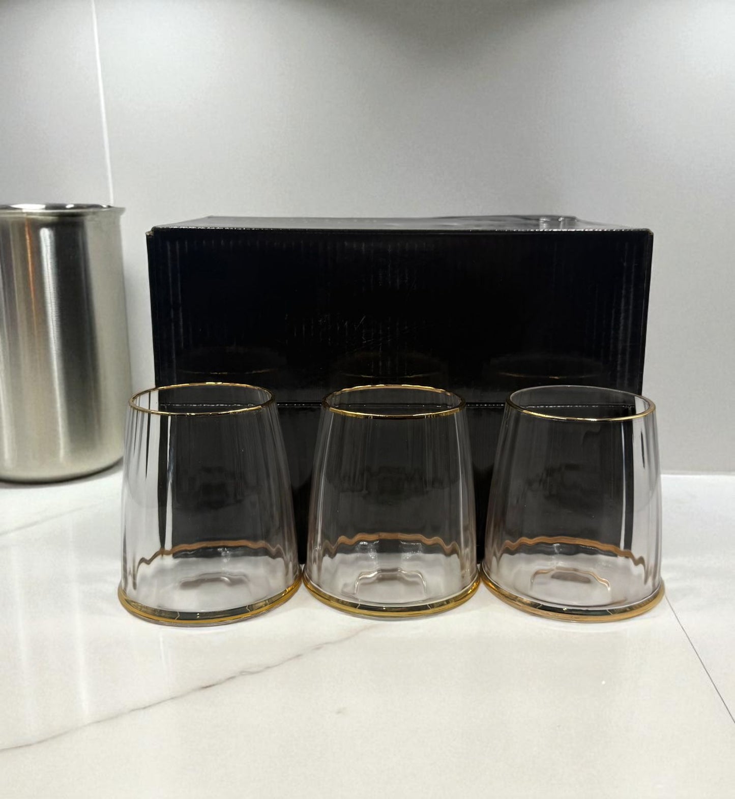 6-Piece Premium Glass Set – Elegant Drinkware for Water, Juice & Beverages | Durable & Stylish Table Glasses | Adornia.pk