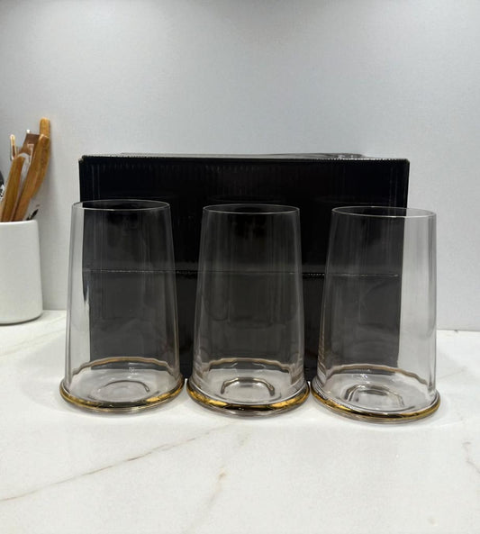 6-Piece Premium Glass Set – Elegant Drinkware for Water, Juice & Beverages | Durable & Stylish Table Glasses | Adornia.pk