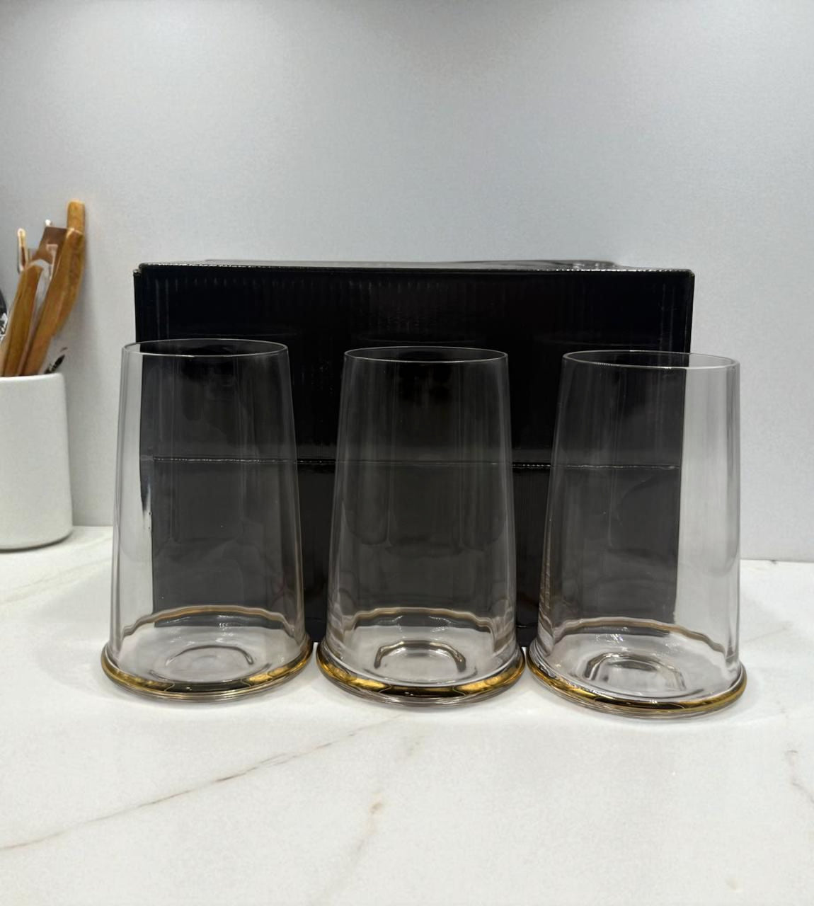 6-Piece Premium Glass Set – Elegant Drinkware for Water, Juice & Beverages | Durable & Stylish Table Glasses | Adornia.pk