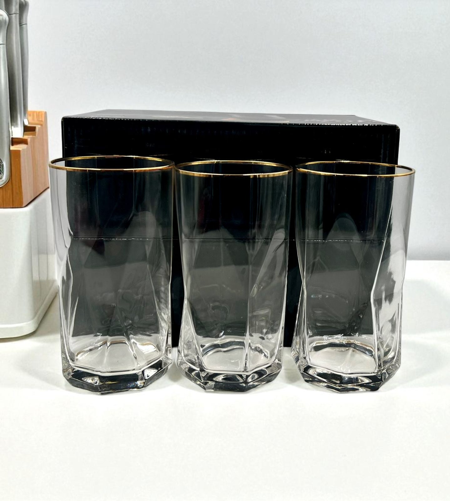 6-Piece Premium Glass Set – Elegant Drinkware for Water, Juice & Beverages | Durable & Stylish Table Glasses | Adornia.pk