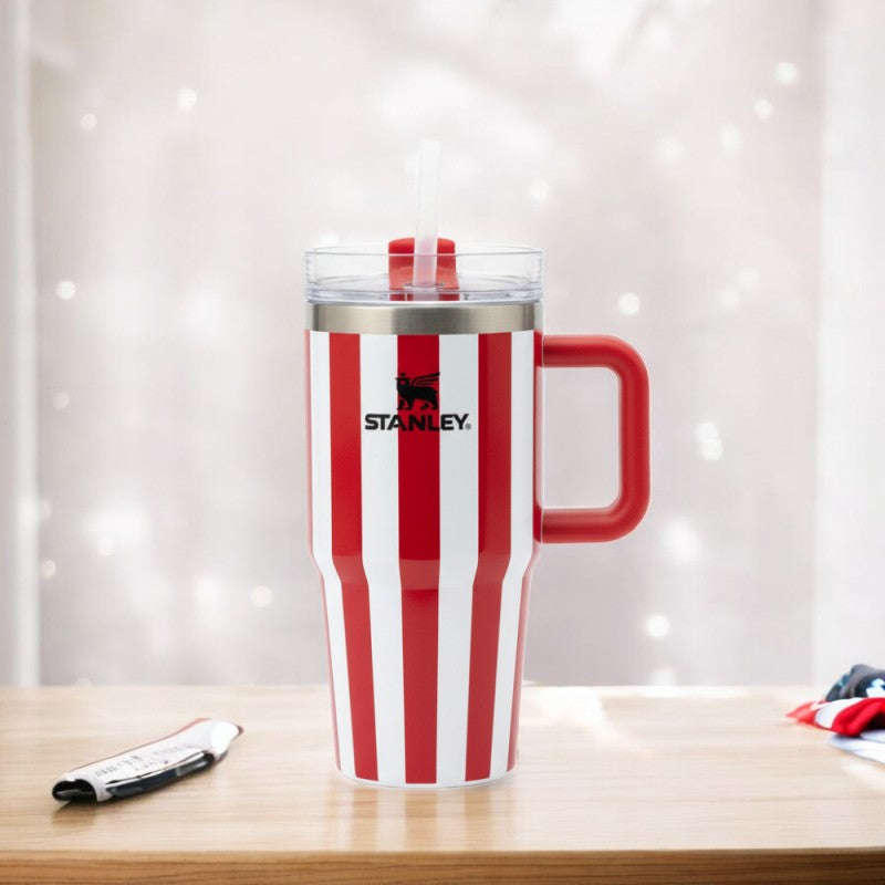 Stanley Summer Quencher H2.0 FlowState Tumbler 14oz – Red Stripes | Adornia.pk