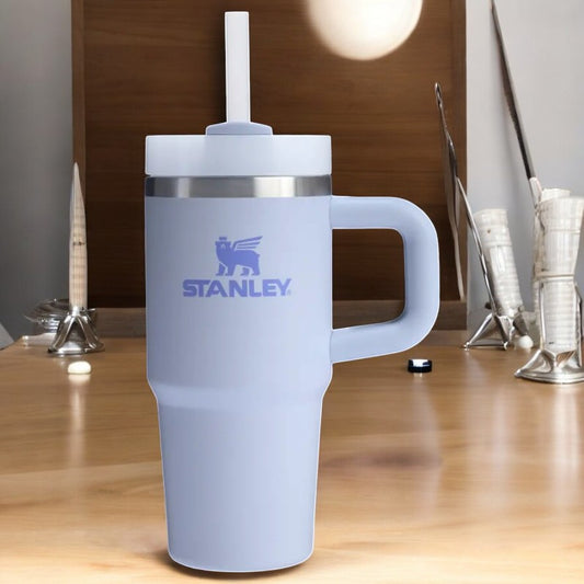 Cool Blue Stanley Quencher H2.0 FlowState Tumbler 14oz – Premium Insulated Cup | Adornia.pk