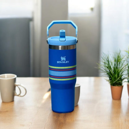 Stanley IceFlow™ 30oz Flip Straw Tumbler – Azure Mesh | Premium Insulated Travel Cup | Adornia.pk