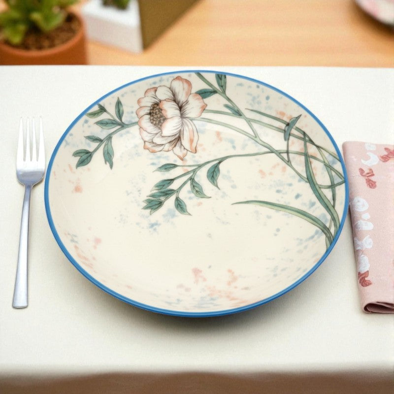 Brilliant 8-Inch Soup Plate – Elegant Porcelain Bowl for Soups, Salads & Pasta | Adornia.pk