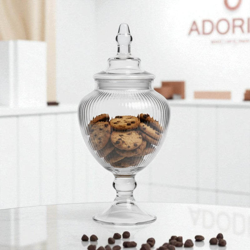 Danny Home Decorative Glass Jar (CB-61) – Elegant Storage & Display | Adornia.pk