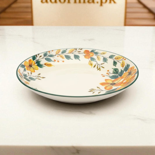 The Brilliant 8-Inch Soup Plate – Premium Porcelain Deep Plate for Soups & Pastas | Adornia.pk