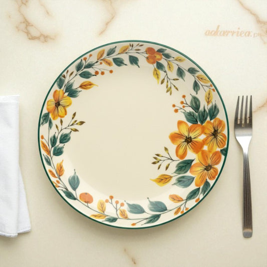 The Brilliant 10.5-Inch Dinner Plate – Premium Porcelain Dining Plate for Everyday & Formal Use | Adornia.pk