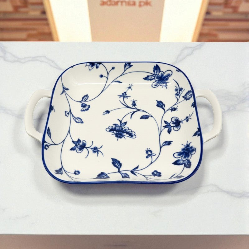 The Brilliant 9-Inch Square Baker with Handle – Premium Porcelain Baking Dish for Oven & Table Serving | Adornia.pk