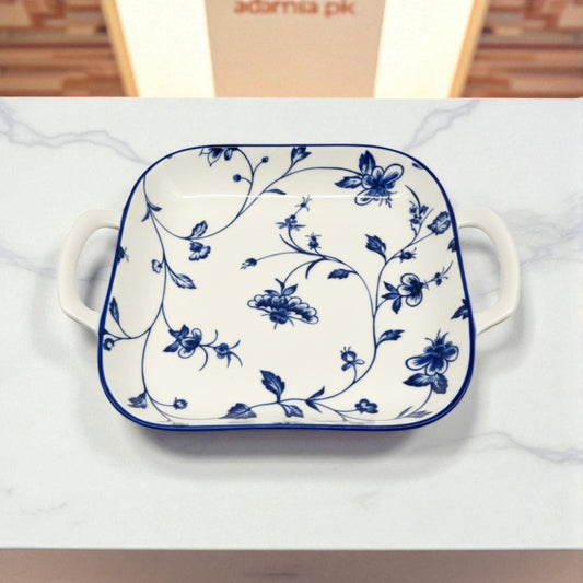 The Brilliant 9-Inch Square Baker with Handle – Premium Porcelain Baking Dish for Oven & Table Serving | Adornia.pk