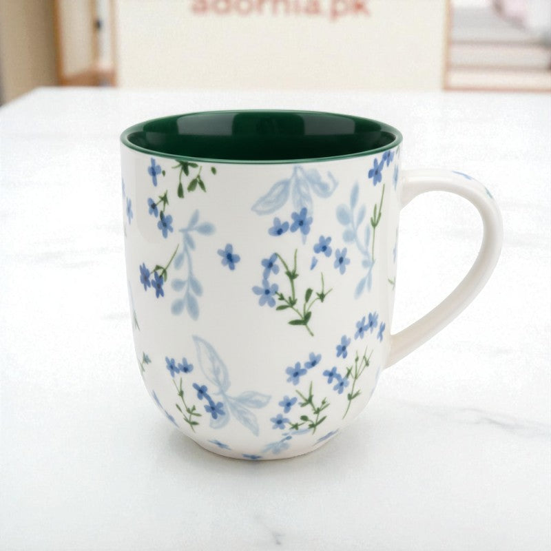 Brilliant 400ml Porcelain Mug – Elegant White Coffee & Tea Cup (BR2002) | Adornia.pk