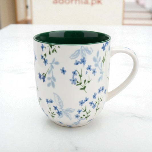 Brilliant 400ml Porcelain Mug – Elegant White Coffee & Tea Cup (BR2002) | Adornia.pk