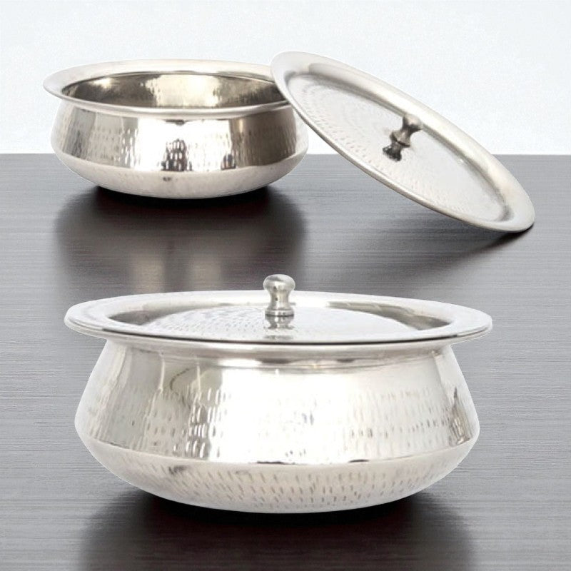Premium Stainless Steel Handi with Lid – 28 cm #7 Traditional Cooking Pot | Adornia.pk