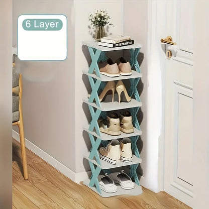 5 Layer Shoe Rack Organizer – Space-Saving Shoe Storage Shelf for Closet, Bathroom & Door