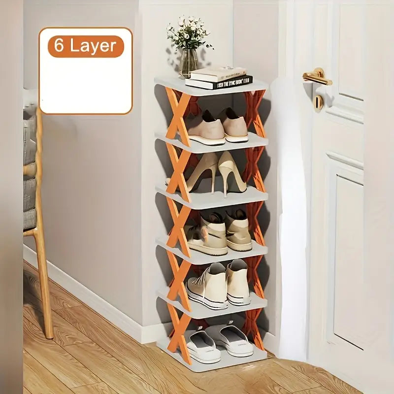 5 Layer Shoe Rack Organizer – Space-Saving Shoe Storage Shelf for Closet, Bathroom & Door