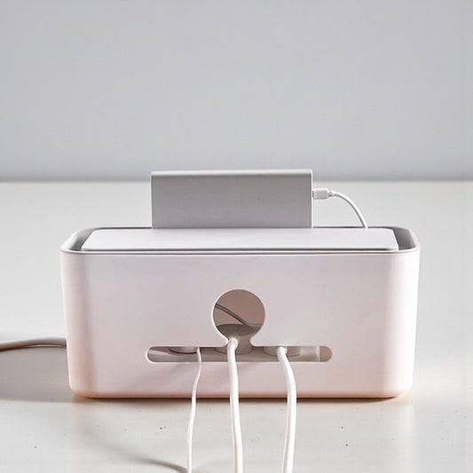 Power Socket Storage Box with Mobile Holder – Organize & Charge | Adornia.pk