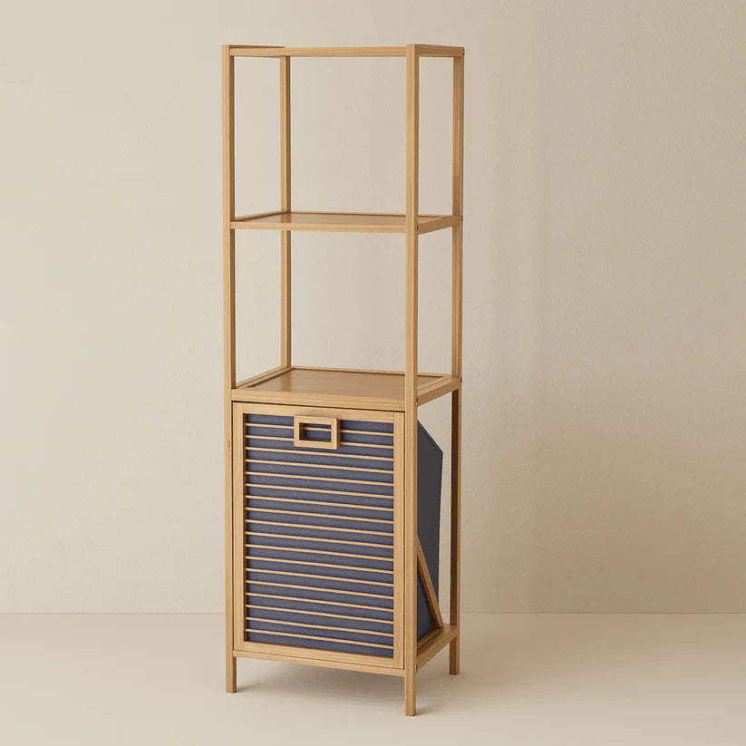 Multi-Layer Laundry Hamper with Separation Design – HOMDELUX Bamboo Laundry Basket | Adornia.pk