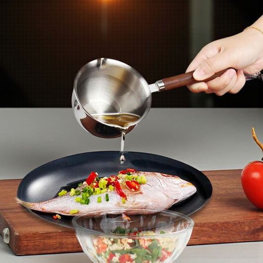 Stainless Steel Oil Splash Pot – Kitchen Oil Storage & Pouring Container | Adornia.pk