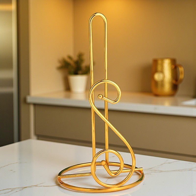 European Style Golden Tissue Paper Holder – Premium Quality Bathroom & Dining Accessory | Adornia.pk