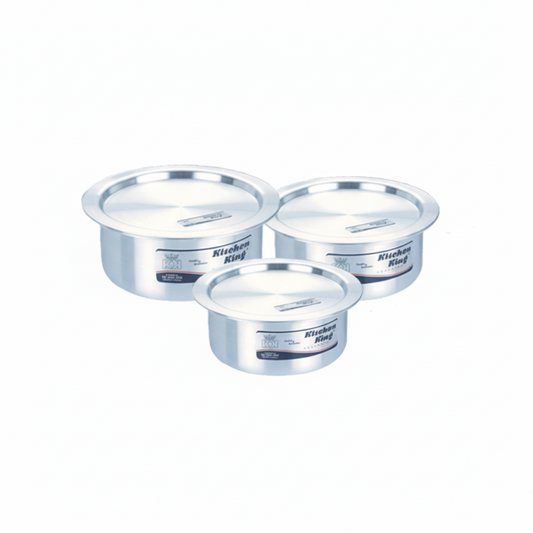 Kitchen King Indiana Baby Set – 3-Piece Premium Aluminium Cookware Set | Adornia.pk