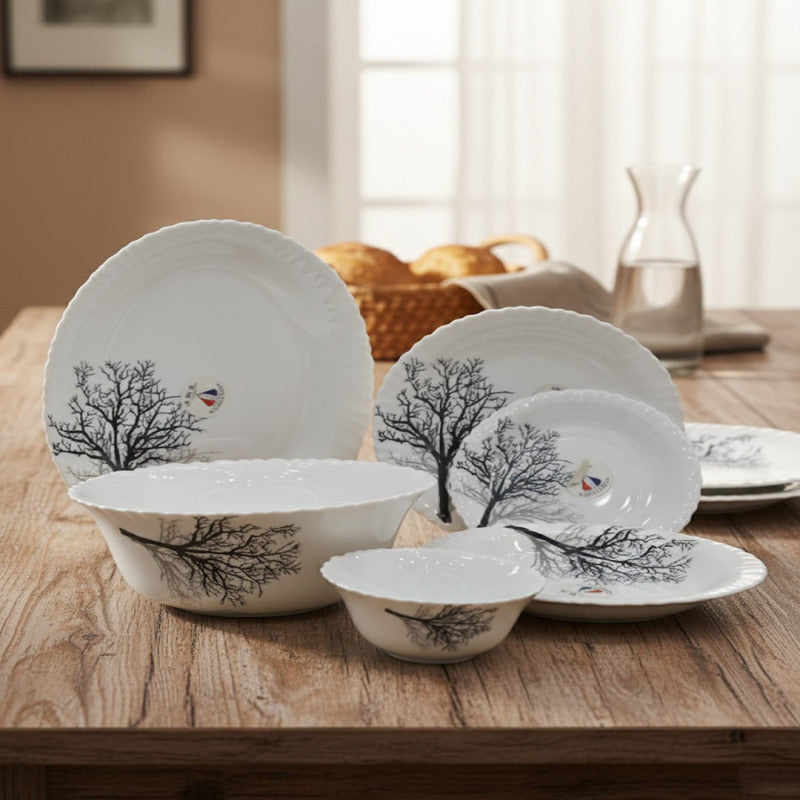 Blossom Breeze 26-Piece Opalware Dinner Set – Elegant Floral Tableware for Modern Dining | Adornia.pk