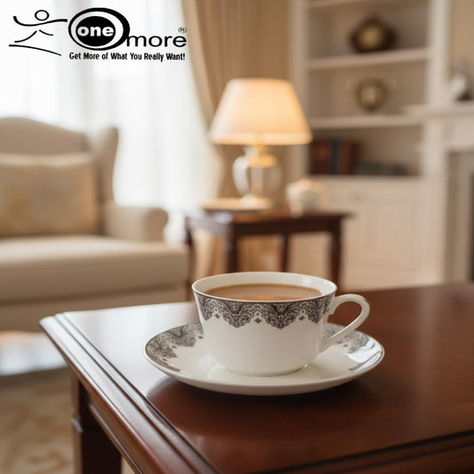 12-Piece Timeless Cup & Saucer Set – Classic Tea & Coffee Serving Collection | Adornia.pk