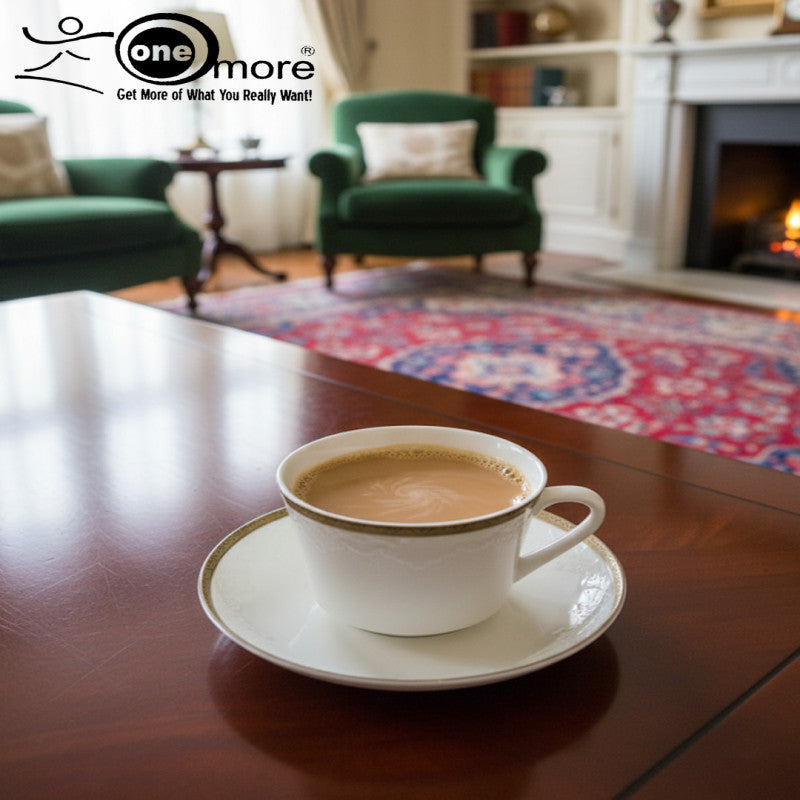 12-Piece Timeless Cup & Saucer Set – 6 Cups and 6 Saucers | Adornia.pk