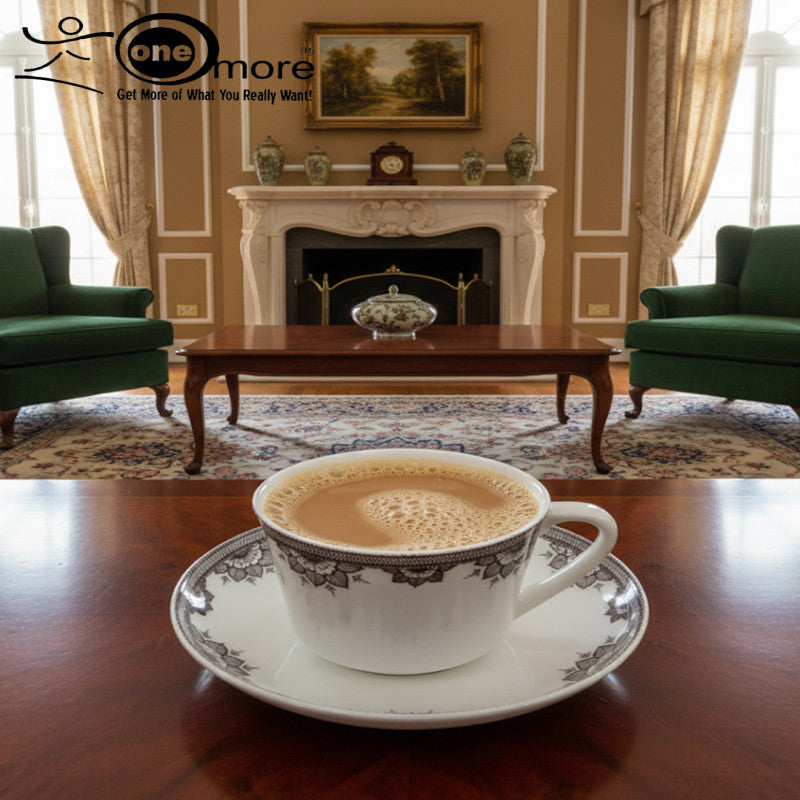 Timeless Charm 12-Piece Tea & Coffee Cup & Saucer Set – 6 Cups & 6 Matching Saucers | Adornia.pk