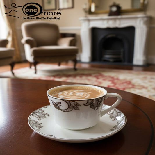 Timeless Elegance 12-Piece Tea & Coffee Cup & Saucer Set – 6 Cups & 6 Matching Saucers | Adornia.pk