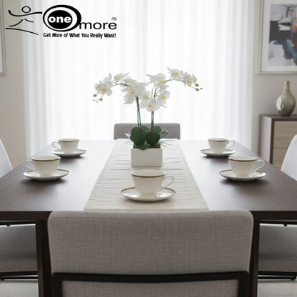 Timeless Luxury 12-Piece Lace-Patterned Tea & Coffee Cup & Saucer Set – 6 Cups & 6 Matching Saucers | Adornia.pk