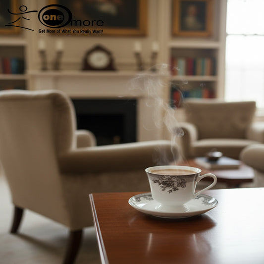 12-Piece Sophisticated Lace-Detail Tea Cup & Saucer Set