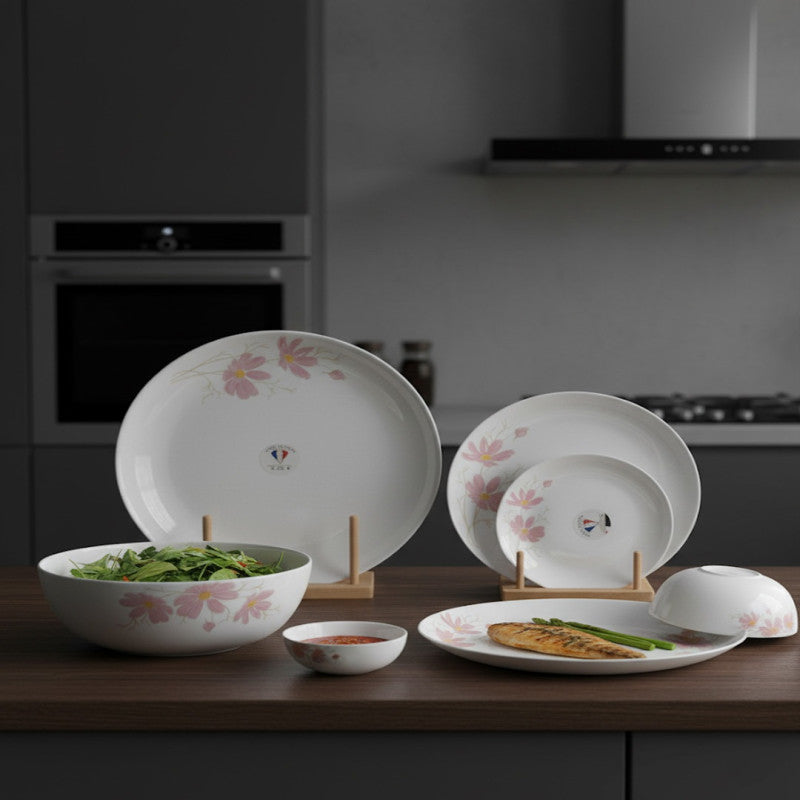 Floral Harmony Dinnerware Collection – 26 Pieces