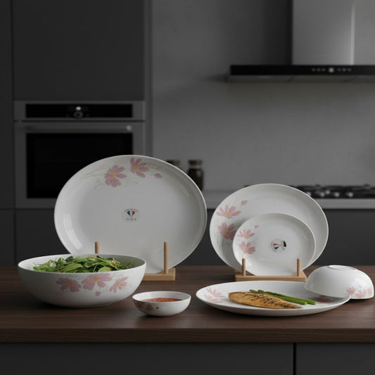 Floral Harmony Dinnerware Collection – 26 Pieces
