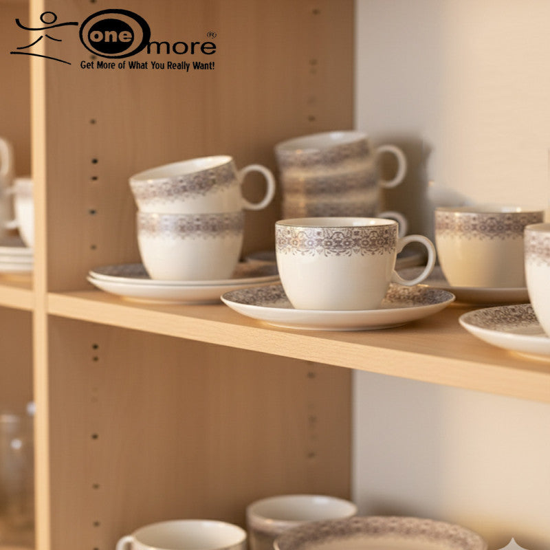 12-Piece Sophisticated Tea Cup & Saucer Set