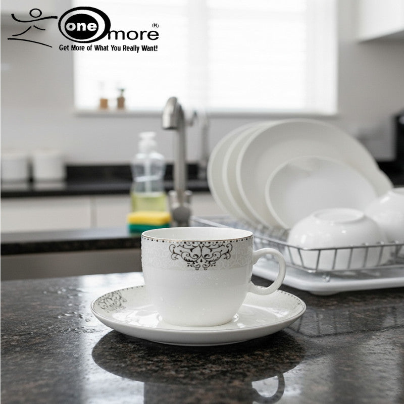 12-Piece Stylish Tea Cup & Saucer Collection