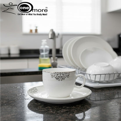 12-Piece Stylish Tea Cup & Saucer Collection