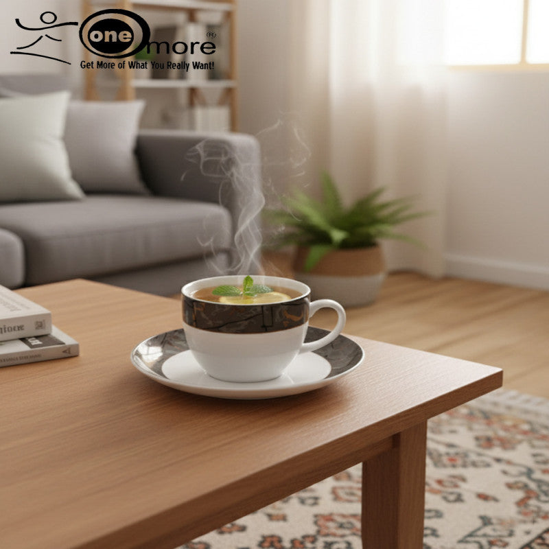 12-Piece Refined Tea Cup & Saucer Collection