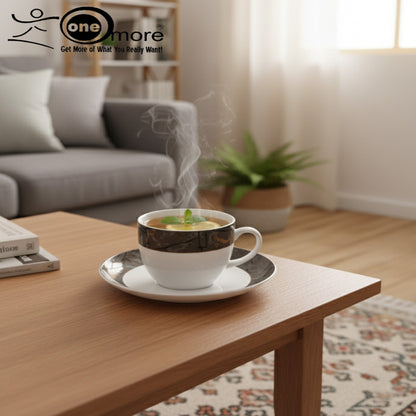 12-Piece Refined Tea Cup & Saucer Collection