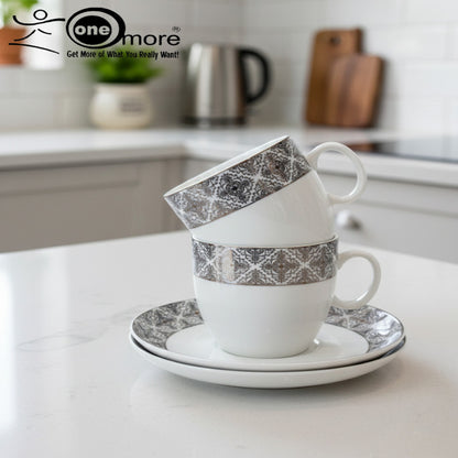 12-Piece Chic Tea Cup & Saucer Set