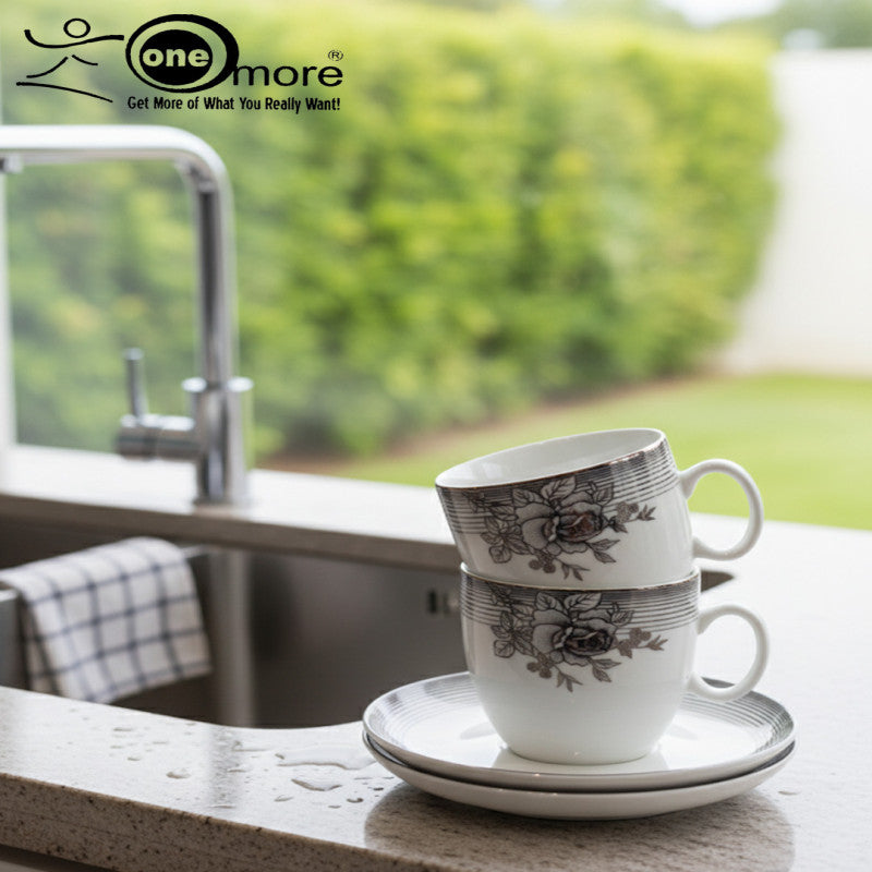 12-Piece Sophisticated Tea Cup & Saucer Collection