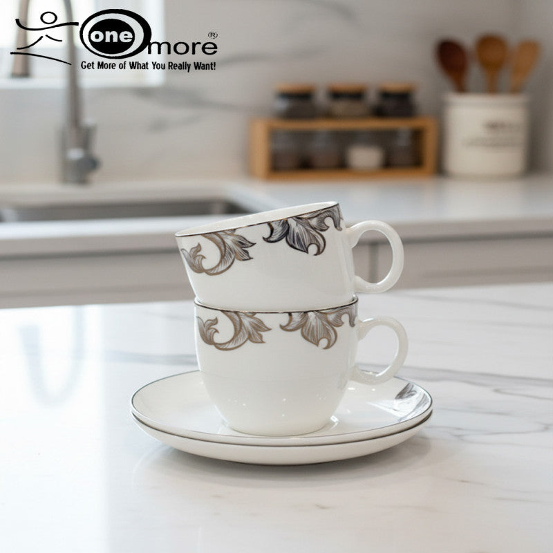 12-Piece Stylish Tea Cup & Saucer Collection