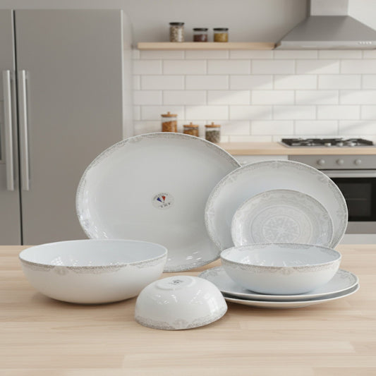 26-Piece Opalware Dinnerware Set – Elegant Dining Collection