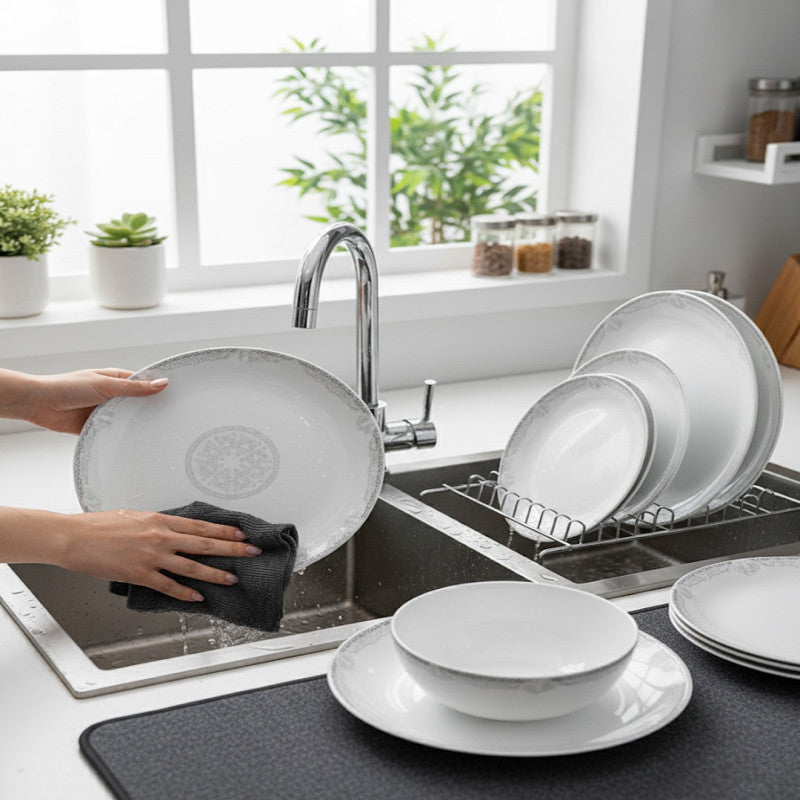 26-Piece Opalware Dinnerware Set – Elegant Dining Collection