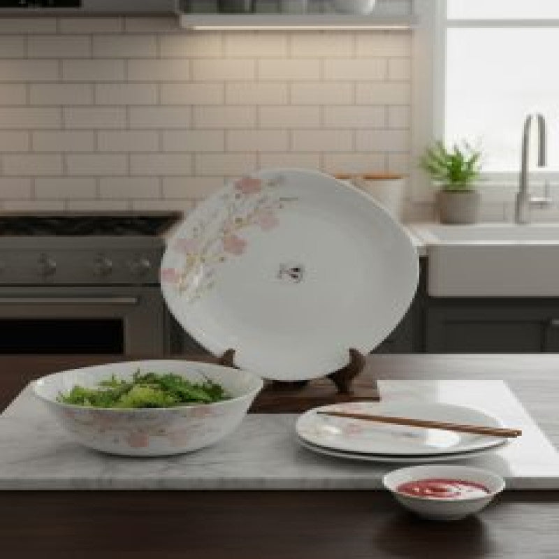 Elegant Floral Dinnerware Set – 26 Pieces