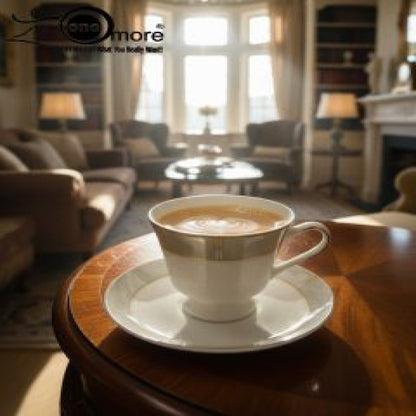 Refined Porcelain Tea Cup & Saucer Set