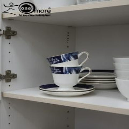 12-Piece Elegant Porcelain Tea Cup & Saucer Set