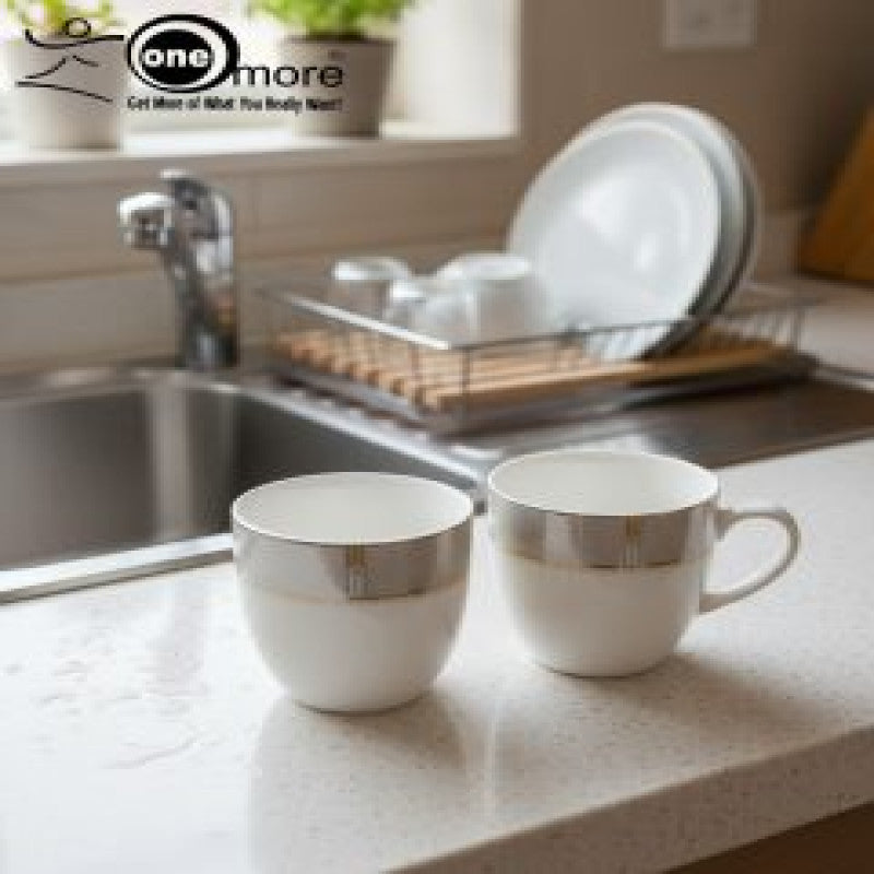 12-Piece Elegant Porcelain Tea Mug Set