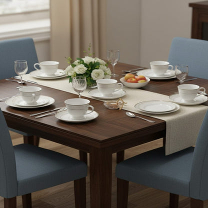 Refined White Porcelain Tea Cups with Gold Trim