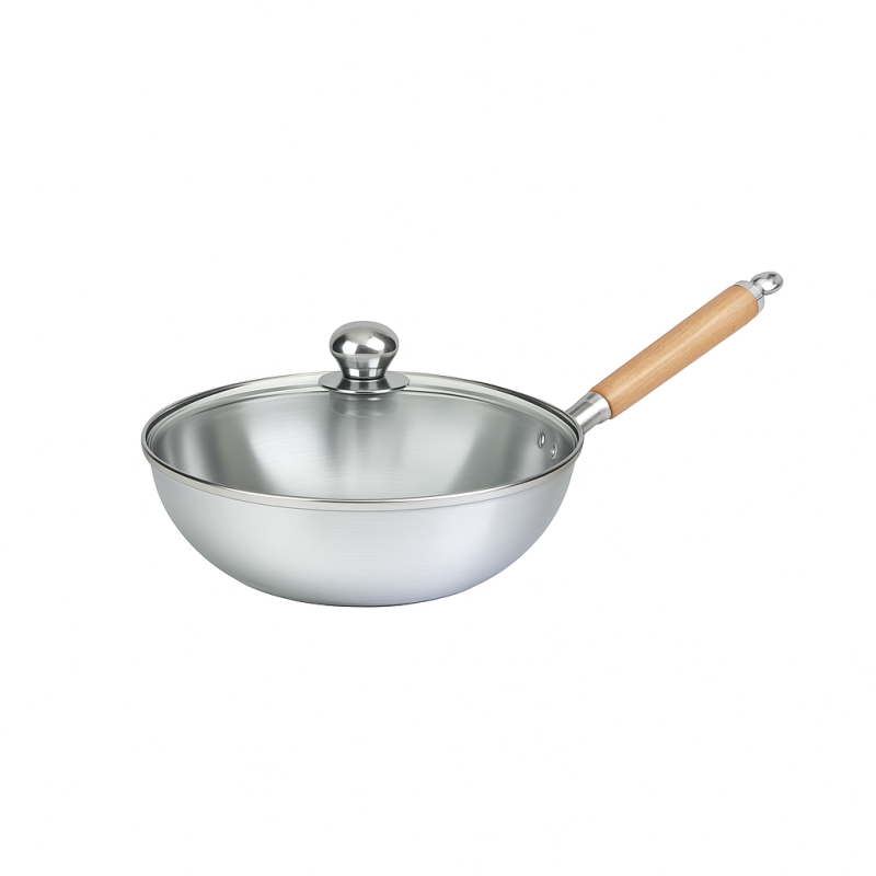 Kitchen King 30cm Delvo Wok with Glass Lid